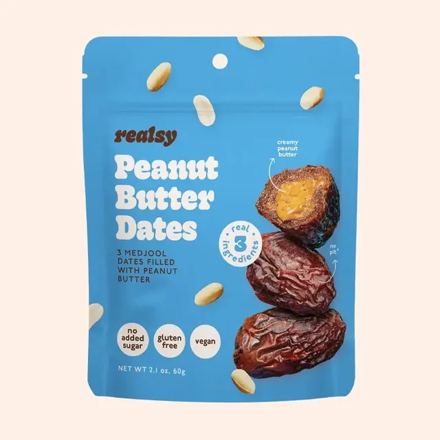Realsy - Peanut Butter Filled Medjool Date Snack Packs