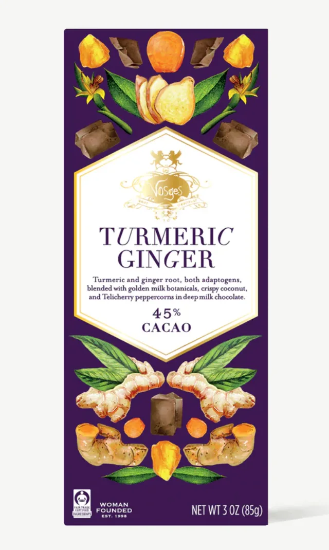 Vosges - Dark Chocolate Bar with Turmeric & Ginger