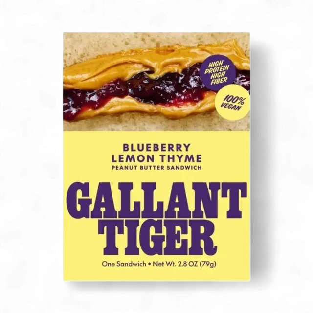 Gallant Tiger - Vegan Crustless PB&J — Blueberry Lemon Thyme