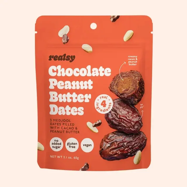 Realsy - Chocolate Peanut Butter-Filled Medjool Dates