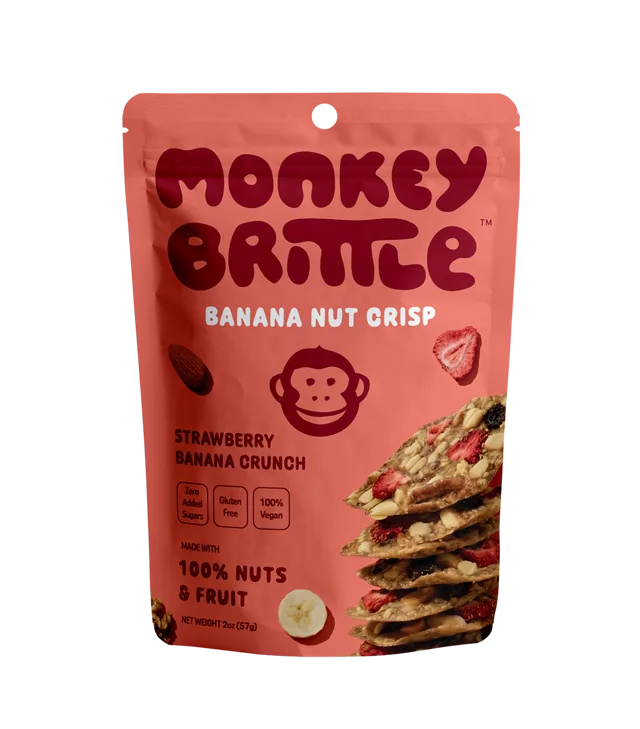 Monkey Brittle Banana Nut Crisp - Strawberry Banana Crunch