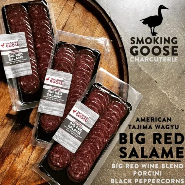 Smoking Goose - Big Red Wagyu Salame, Sliced