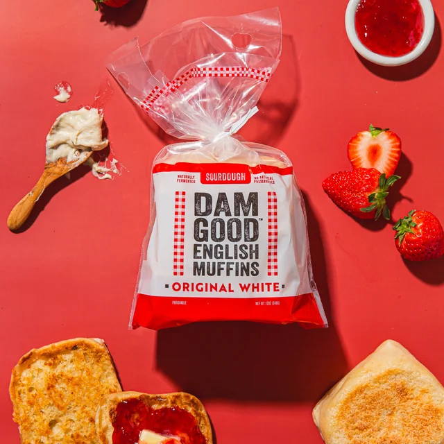 Dam Good® English Muffins - "Original White" Sourdough English Muffins