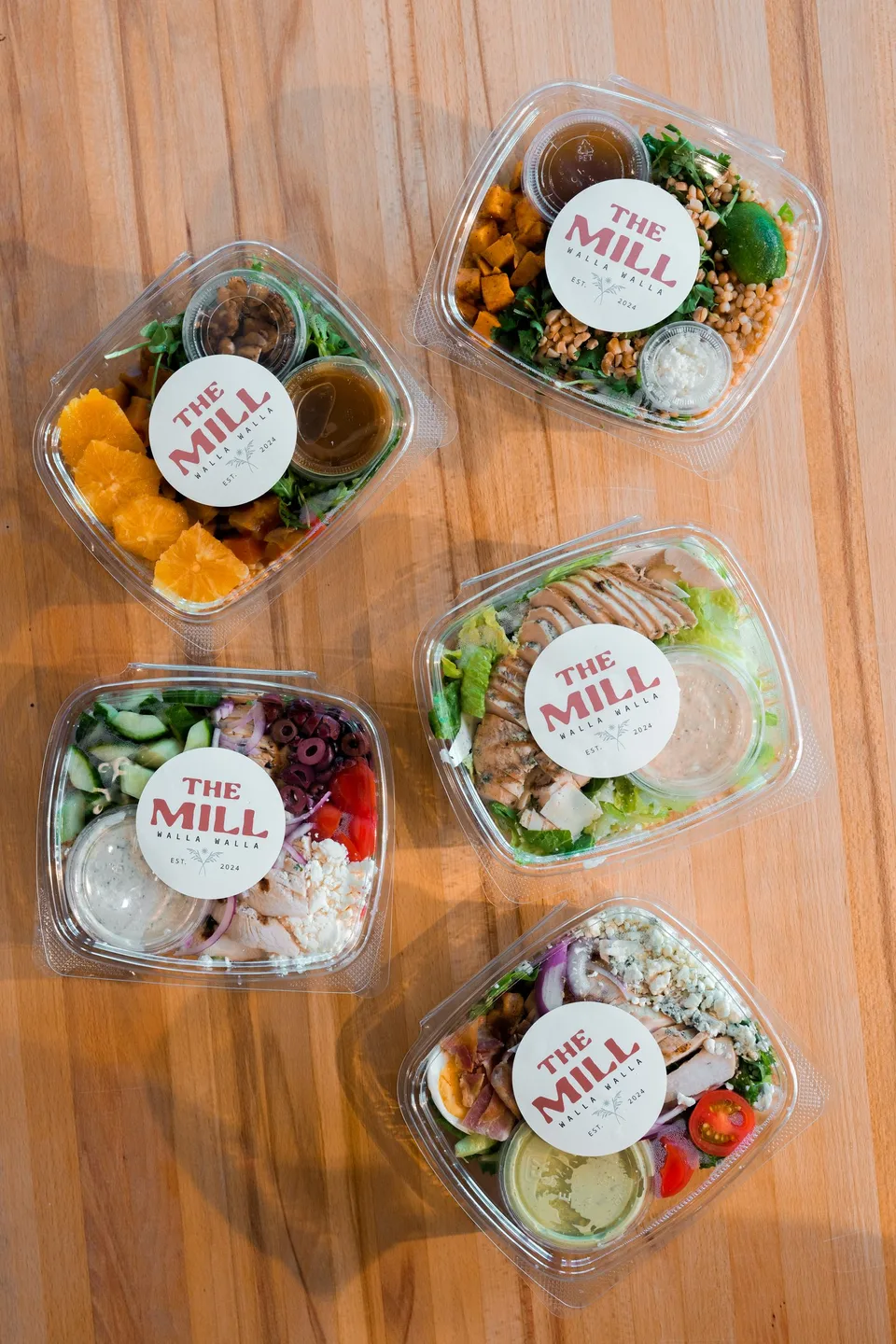 Lunch from our kitchen, in Mill containers